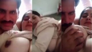 Big Titty Desi Babe Gets Her Massive Melons Devoured By Her Man