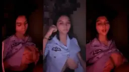 Hinata Menggoda Dengan Desahan Sensual, Meremas Payudara Besar Yang Menggairahkan