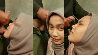 Jilbab Mengisap Kontol Kekasih Di Tempat Tersembunyi