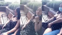 Remas Payudara Dan Memek Di Taman
