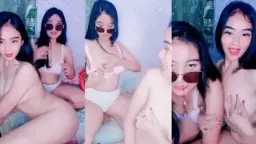 Duo Abg Adik Kakak Live Bugil Bareng, Bikin Makin Panas.